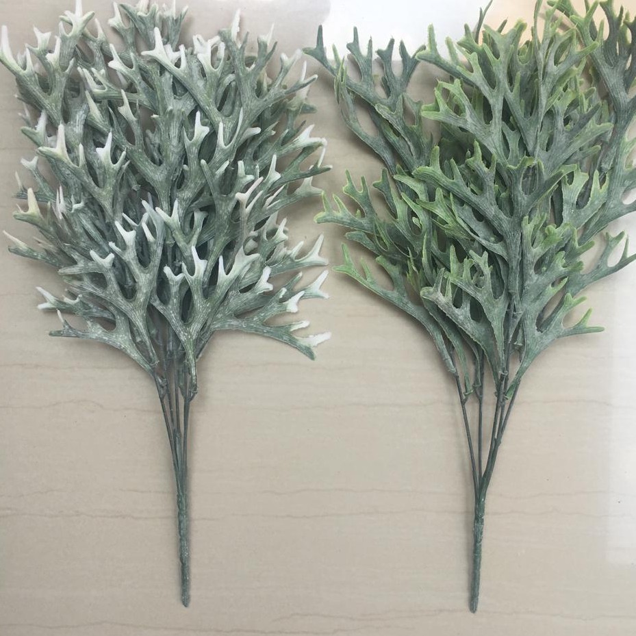 Daun Tanduk Rusa Plastik Foto Property Bunga Artifisial Hiasan Hantaran Buket Scrapbook Pakis Kijang