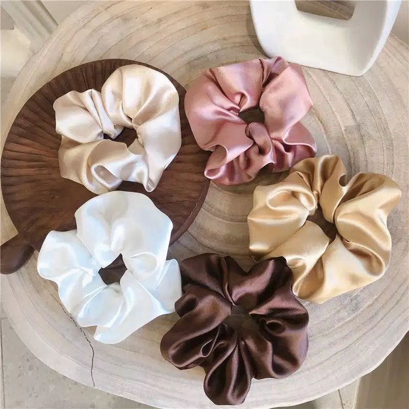 ❤️Miss Vinka❤️ Scrunchie Ikat Rambut Import Korea Satin Silk