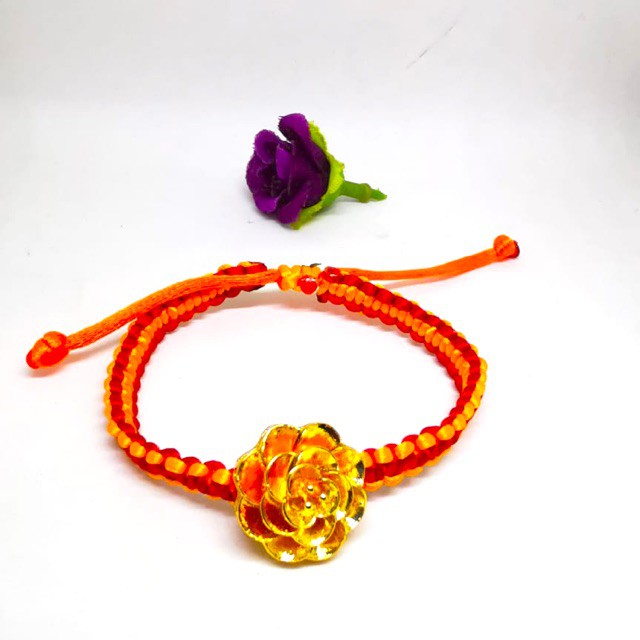 New Trend! Gelang mwrah orange mawar