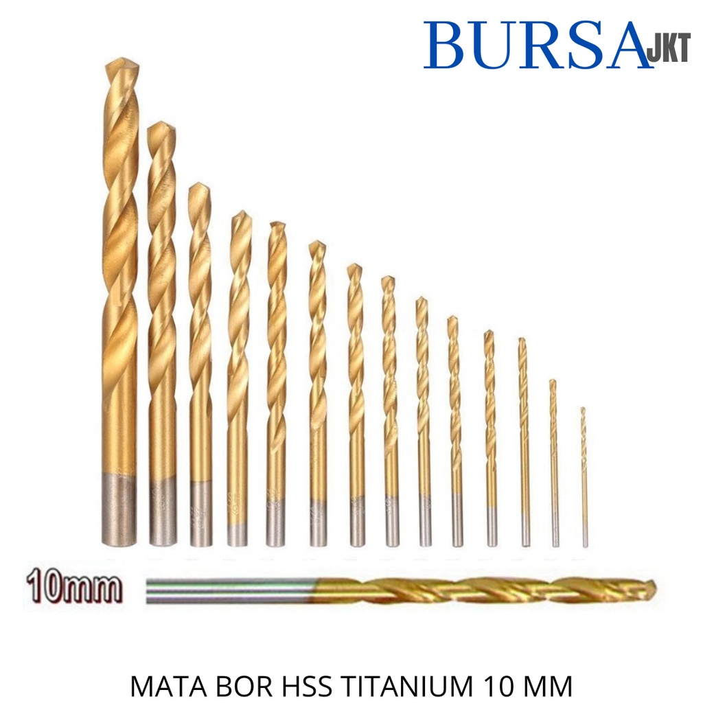 MATA BOR HSS GOLD TITANIUM COATED DRILL BIT 4241 10 MM