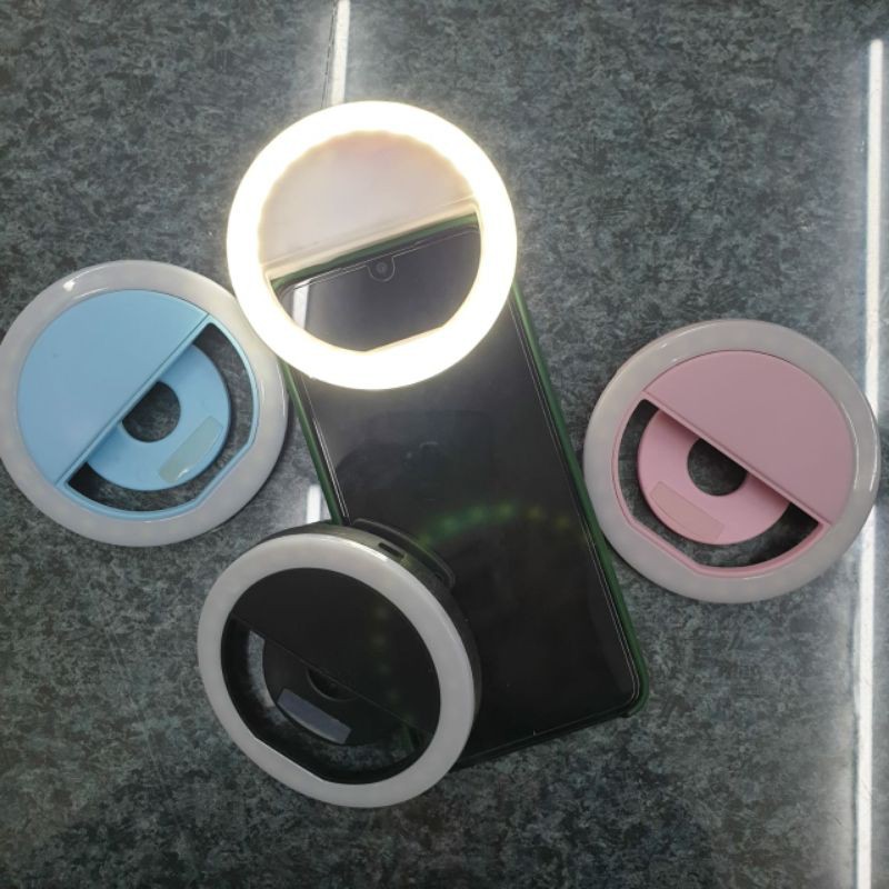 Lampu Selfie LED Ringlight Kecil Portable Clip Lampu Selfie (garansi nyala kita test sebelum kirim) jaminan uang balik utuh
