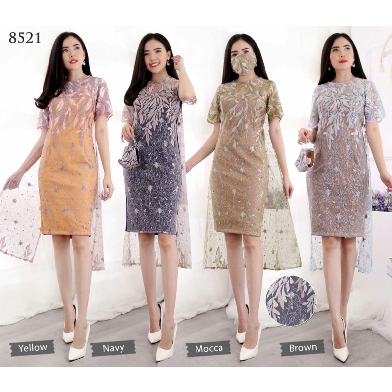 belle dress brukat premium