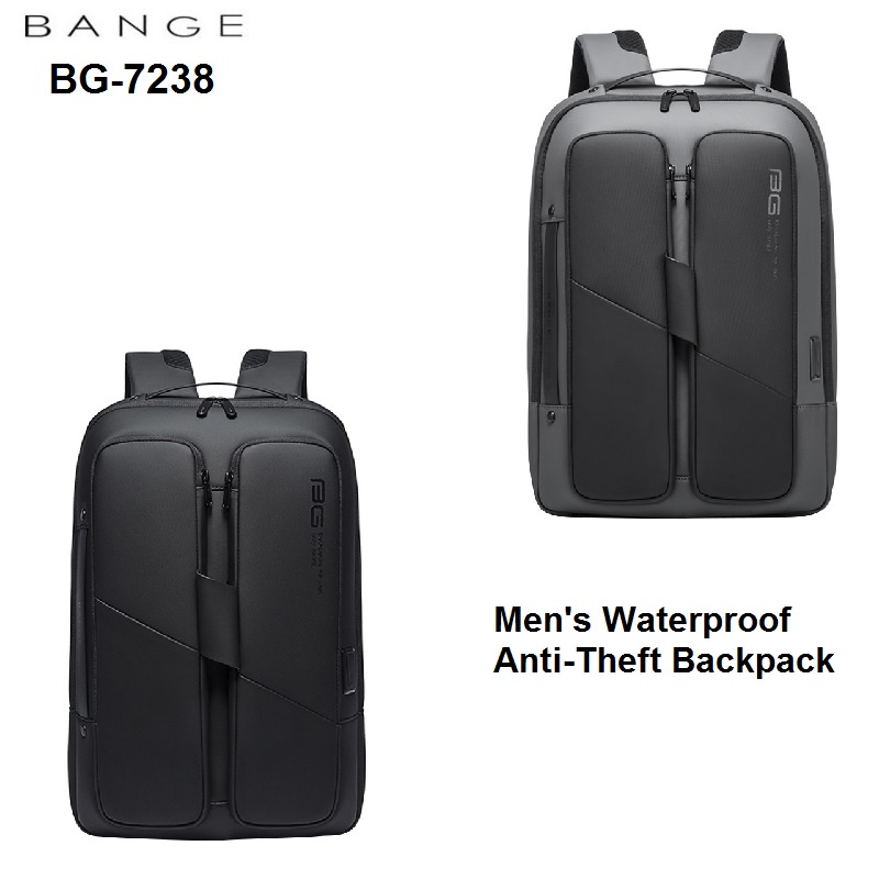 AKN88 - BANGE BG-7238 - Men's Waterproof Anti-Theft Laptop Backpack