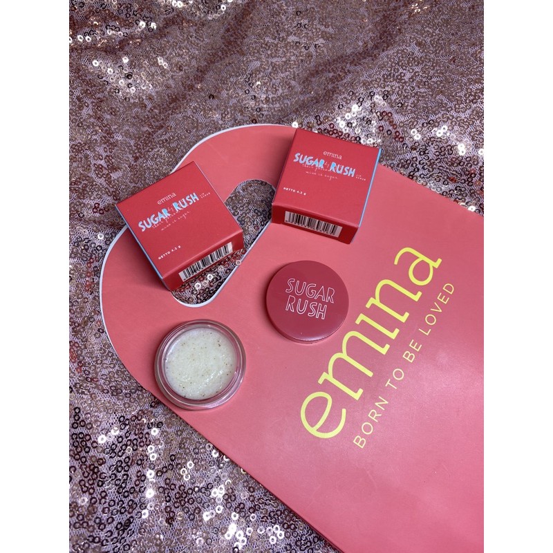 `ღ´ PHINKL `ღ´ ╰☆☆ 𝔢мιℕά ☆☆╮ Emina Sugar Rush Lip Scrub bibir magic penghalus pelembab lips