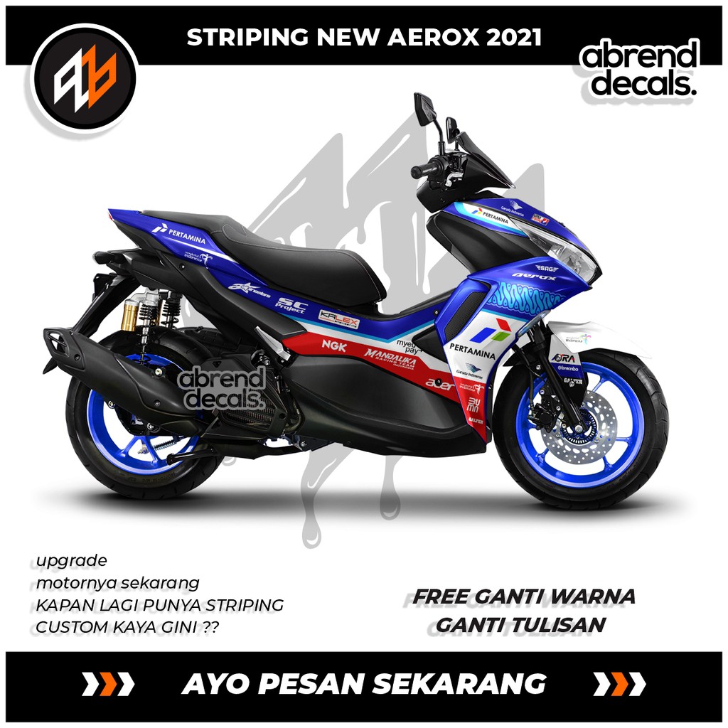 STRIPING AEROX NEW 2021 MANDALIKA / STIKER AEROX NEW / STRIPING AEROX MANDALIKA /  STIKER MANDALIKA