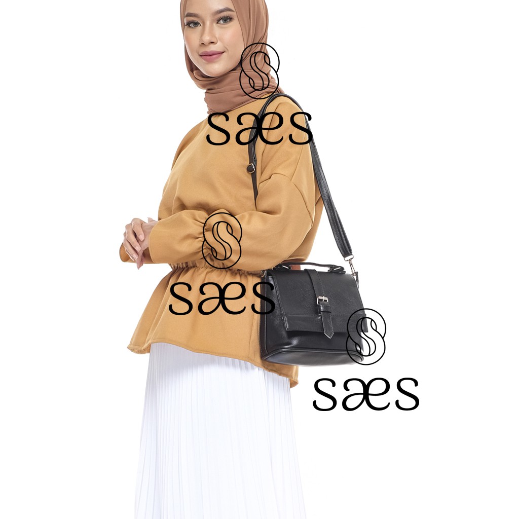 SAES Kenangan Tas Selempang Mini Saes Wanita Hitam Saes shop 002