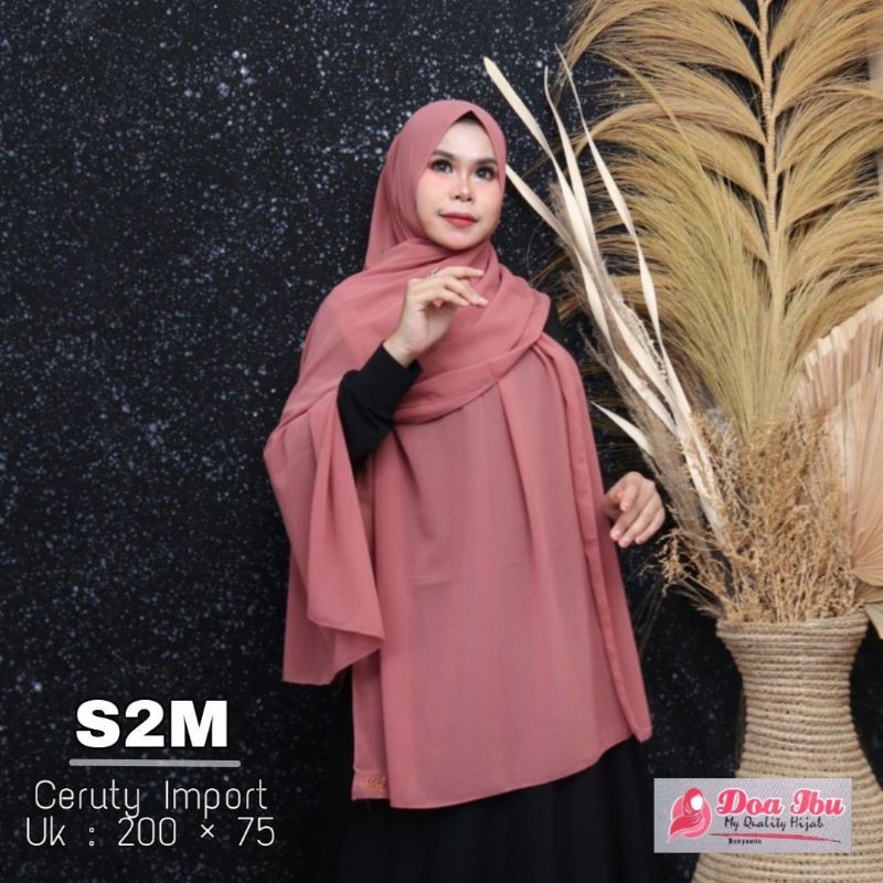 PASHMINA POLOS 2 METER ORIGINAL DOA IBU/HIJAB PASHMINA 200X75 ORI DOA IBU/ECER GROSIR COD/RESTOCK-3