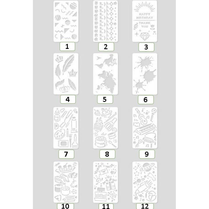 

Plastic Stencil - Stensil Dekorasi Motif_GRS12 (7,5x12,5cm)