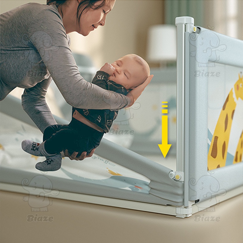 BIAZE Baby Bedrail Safety Bed Guard Rail Pagar Extra Tall Pembatas Anak Pengaman Kasur Pagar Bayi Tempat Tidur Ranjang Safety Fence