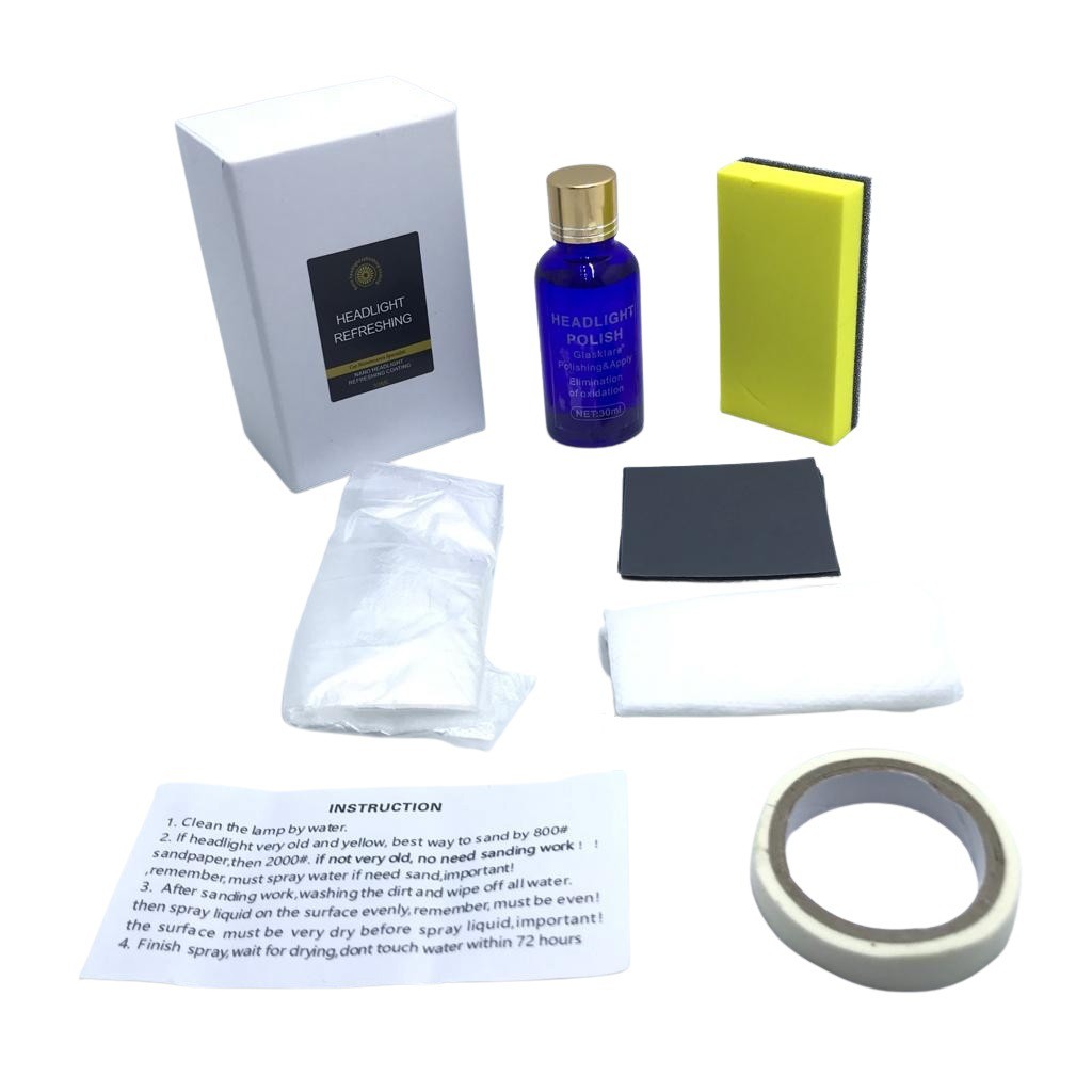 Headlight Polish Restorer Cairan Pembersih Kaca Mika Lampu Motor Mobil yang Buram Kuning Kusam Pengkilap Headlamp Restore Repair Agent