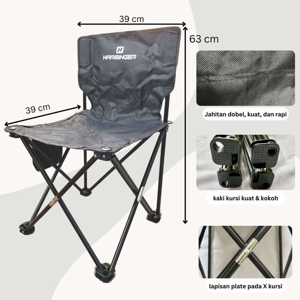 Jual Kursi Lipat Camping Kursi Lipat Outdoor Portable Kursi Gunung Bangku Harbinger Shopee