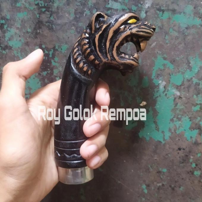 Gagang Golok Ukir Macan Kumbang
