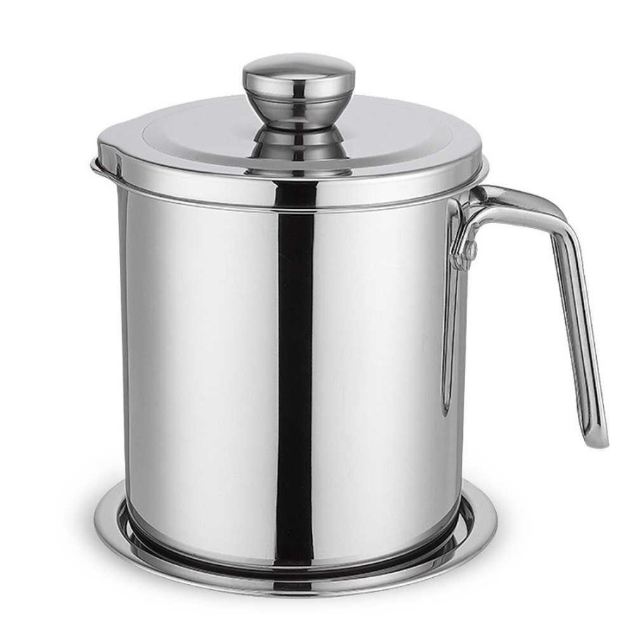 Panci Saringan Minyak Oil Strainer Pot Stainless Steel 1.8L - HP-OCS18L - Silver