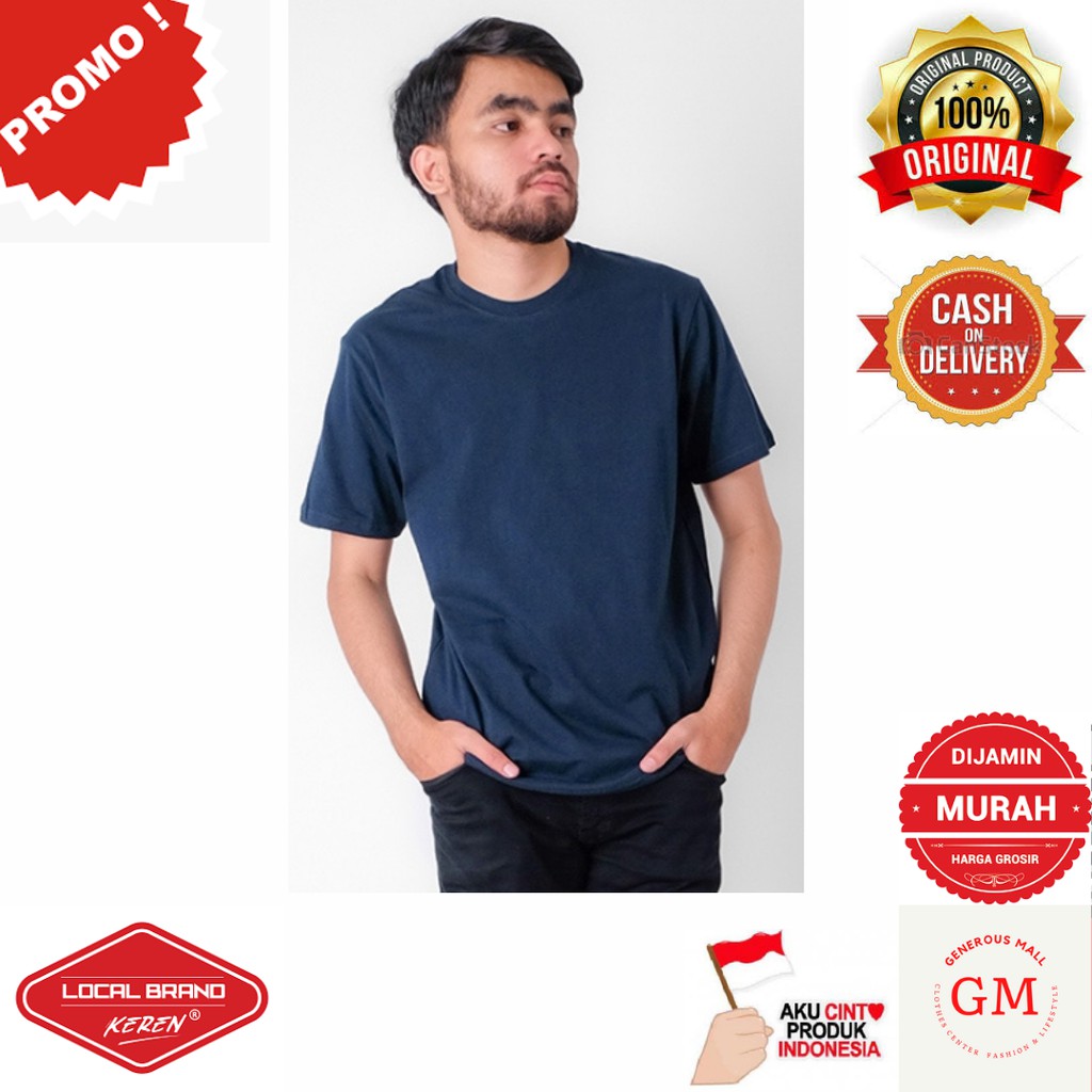Kaos Polos Pria Mavvis VS 188 Brand Lokal Original Murah