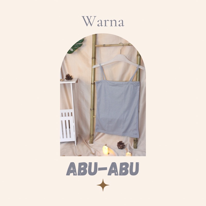 Big Size Tanktop Kemben/Tanktop Jumbo/Tanktop Tali kecil-Abu-abu