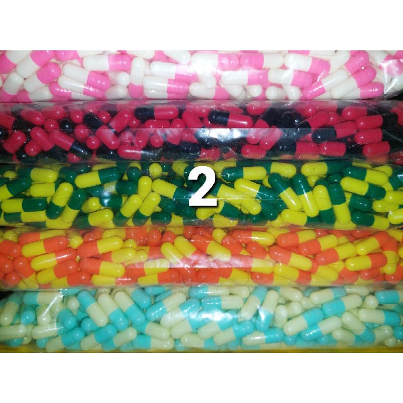 cangkang kapsul kosong uk 2, 250mg isi 1.000 pcs
