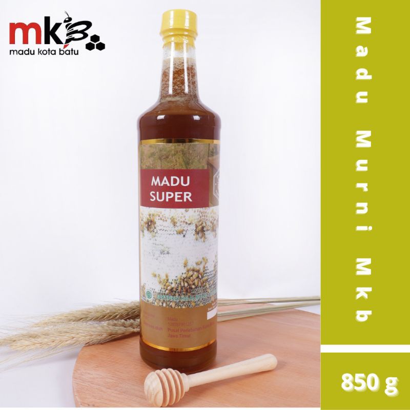 

Madu Asli Murni Super 3 IN 1 (madu murni + Beepollen + royal jelly) Botol Kaca Netto 850 gr