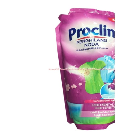Proclin 400ml Penghilang Noda Untuk Baju Putih &amp; Bewarna Pro Clin Sabun Pemutih Untuk Baju Pakaian Kemasan Refill Pouch Pro Clean Proclean Pro Clear