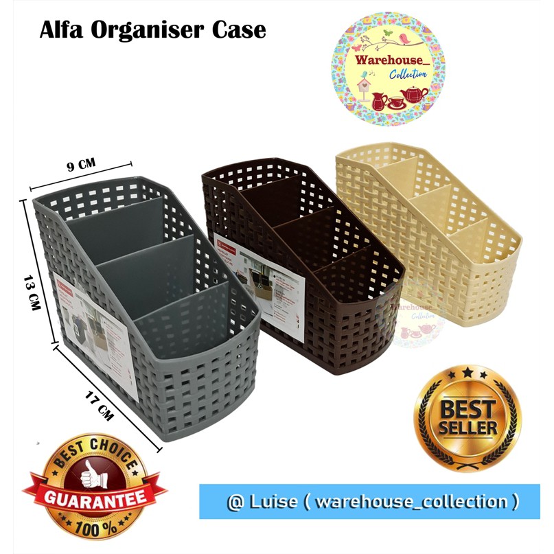 

ALFA ORGANIZER MASPION / Rak Mini 4 Sekat -Tempat Alat Tulis