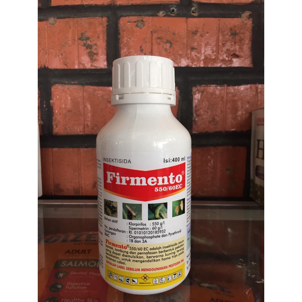 FIRMENTO 400 ml 550/60 EC  Klorfirifos 550 g/l Sipermetrin 60 g/l Insektisida Pembasmi Hama Ulat dan Serangga Agrochemica