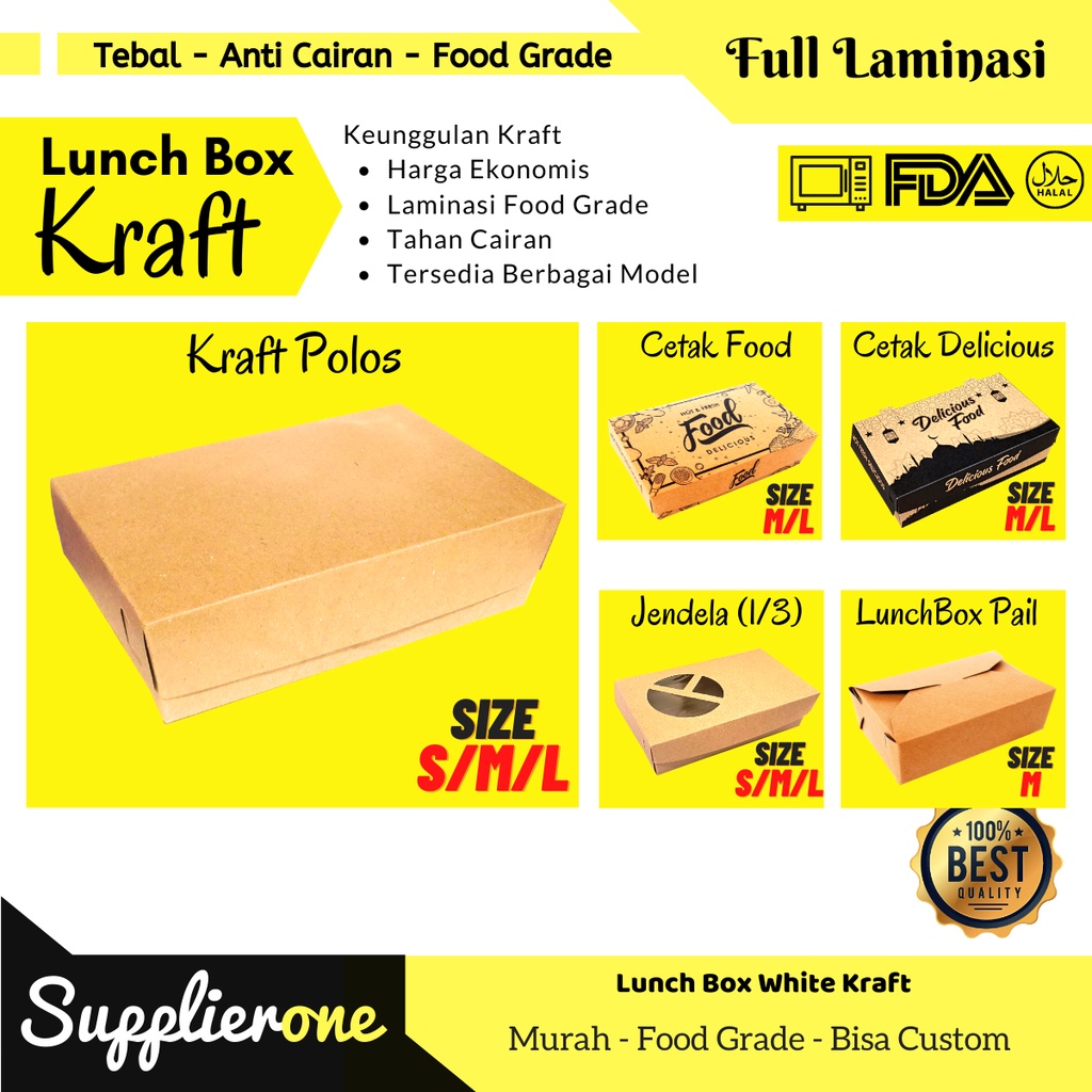 Paper Lunch Box, Lunch Box Paper, Lunch Box SML,Lunch Box Kertas, Dus Box Ayam Geprek, Kemasan Makanan, Dus Nasi, Kemasan Take Away, Kemasan Makanan Kertas, Box Kue, Kardus makanan Image 5