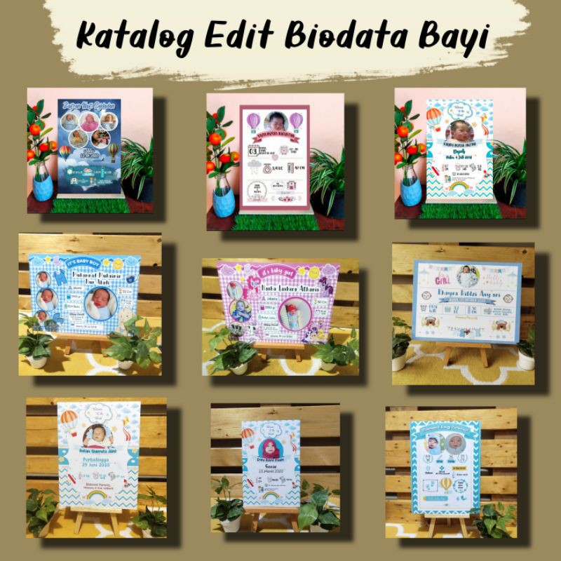 Jasa edit Foto Biodata Bayi