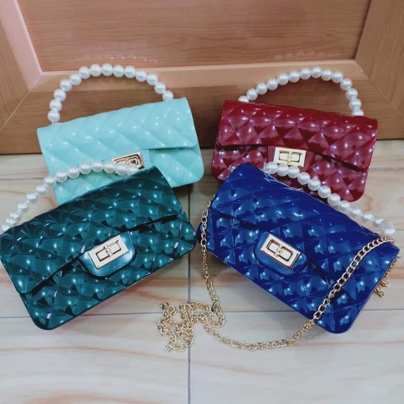 Tas jelly mutiara besar import muat hp by zellshop