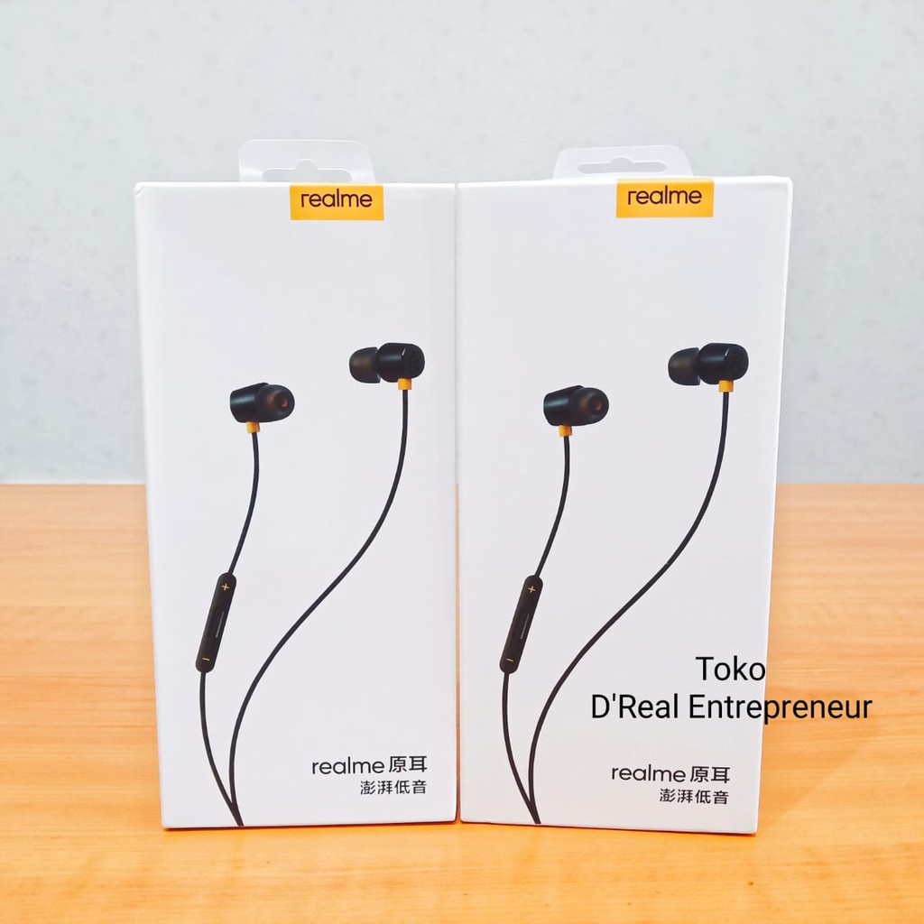 Headset Realme Buds 2 Audio Jack 3.5mm Wired Earphone Plus Mic (bisa telepon &amp; musik)