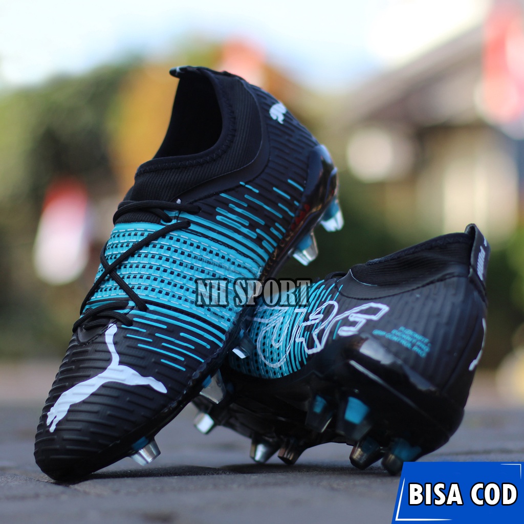 SEPATU BOLA PUMA FUTURE ULTRA LUMINOS BLACK BLUE PALING MURAH TERBARU 2021