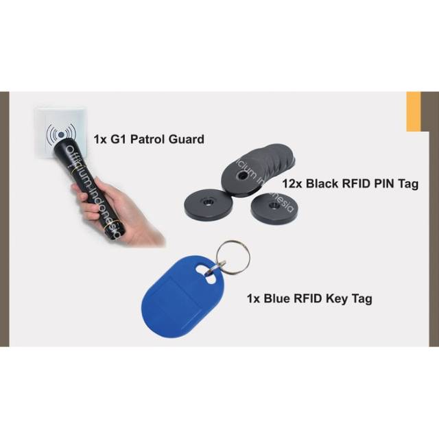 Paket PROMAXI PATROL GUARD G1, 1pc RFID KEY &amp; 12pc RFID TAG