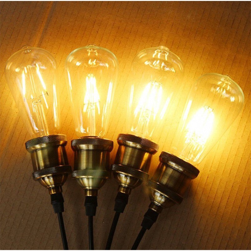 ST64 4/6/8/12W Retro Transparent LED Filament Bulb Lamp 220V E27 Vintage  Replace Incandescent Light for Home Bedroom