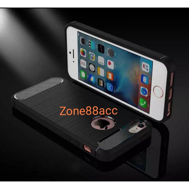 Silicon Case Iphone 5 5s 5SE Softcase iPAKY Carbon Casing Cover TPU