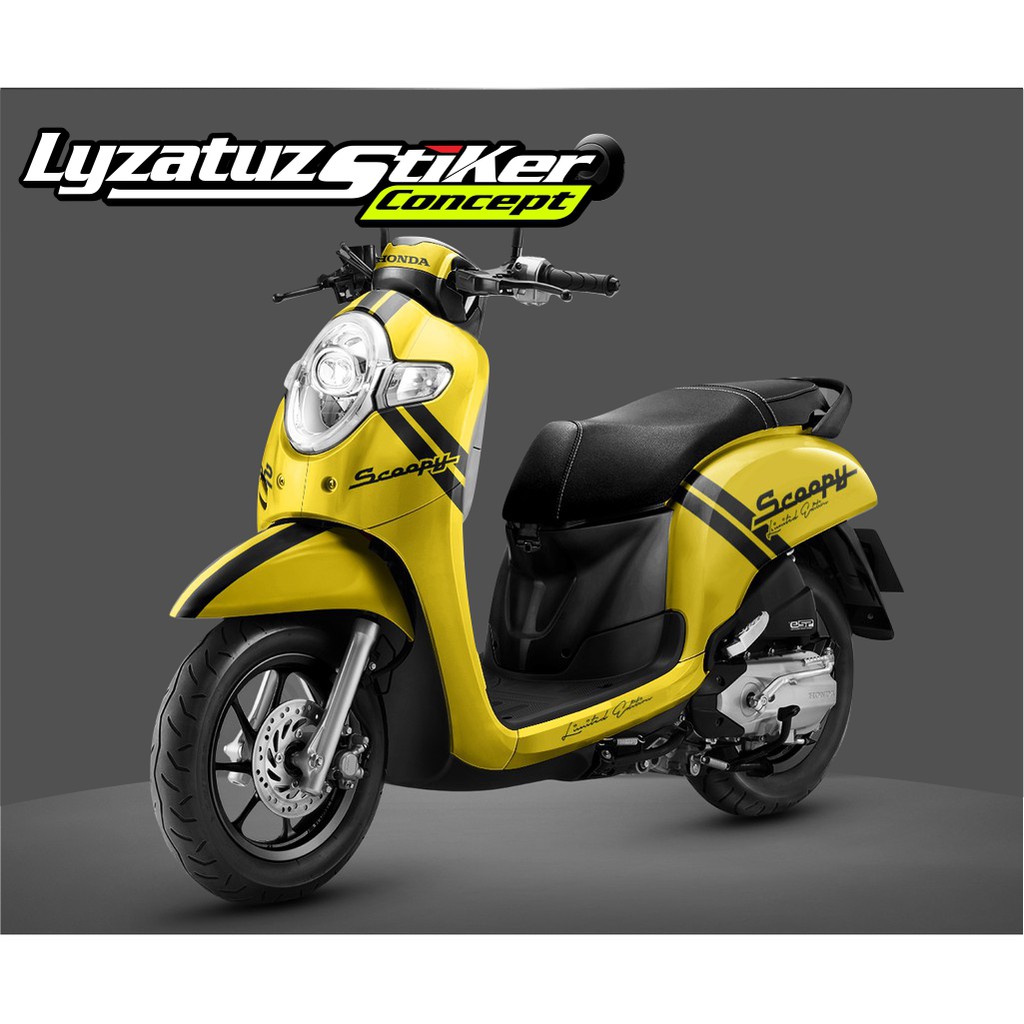 DECAL STICKER SCOOPY KEREN MINIMALIS KEKINIAN