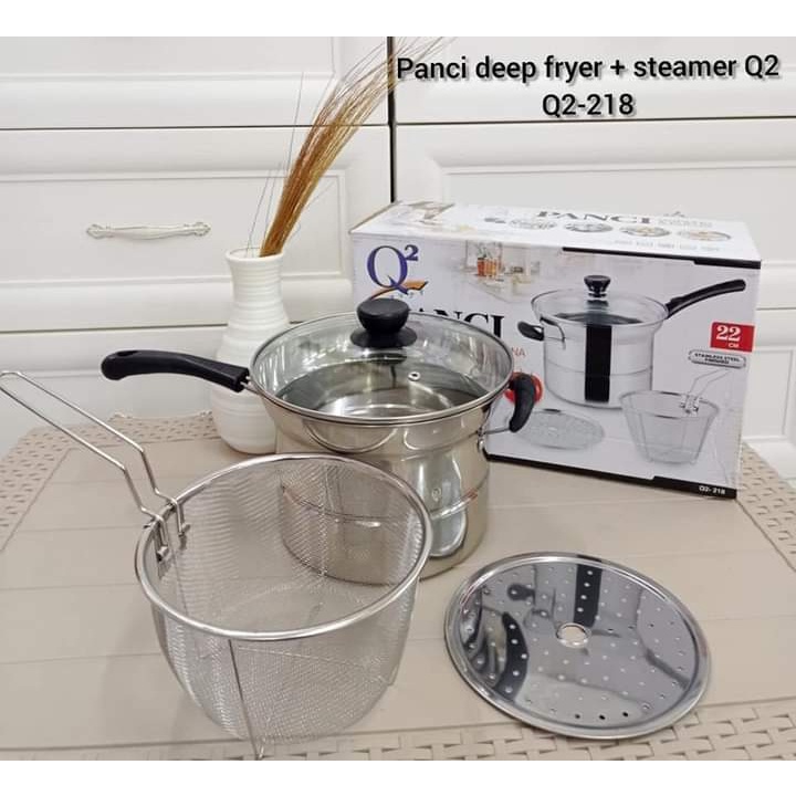 PANCI STEAMER DEEP FRYER FRIED HIGH POT PANCI KUKUSAN PENGGORENGAN GORENG KUKUS PANCI MIE 22CM / PANCI Q2-218 / Q2 218