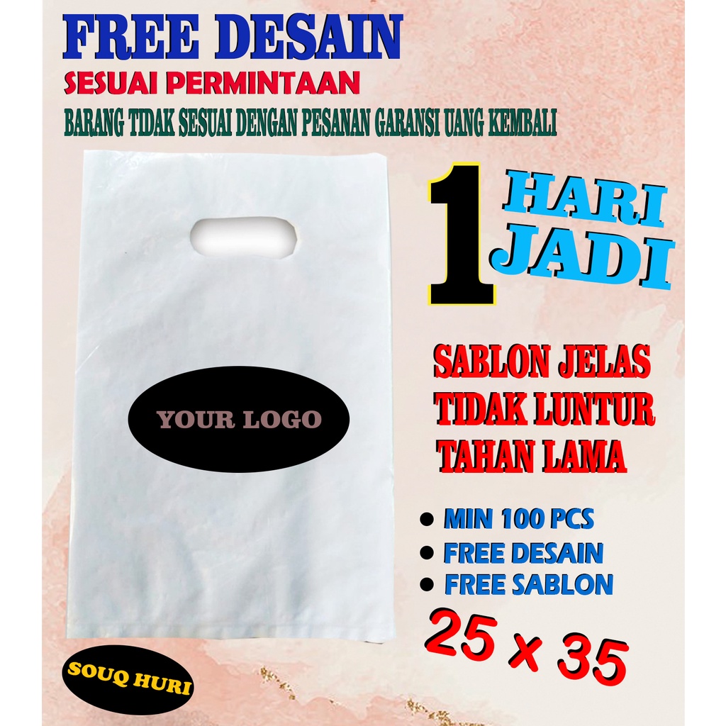 

PLASTIK SABLON 25X35 FREE DESAIN | SABLON PLASTIK