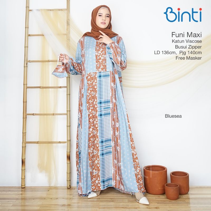 VIERRA FUNI GAMIS JUMBO LD 140 XXXXL ORI BINTI BAHAN ADEM-Funi bluesea