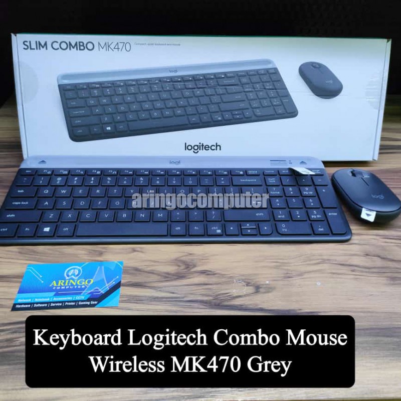 Keyboard Logitech Combo Mouse Wireless MK470 Grey