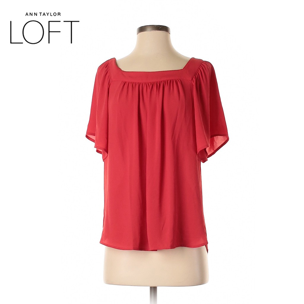 Blouse Wanita - LOFT Red Short Sleeve Original (BL-71)