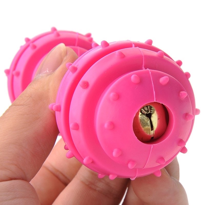 Barbel rubber toy with ring inside