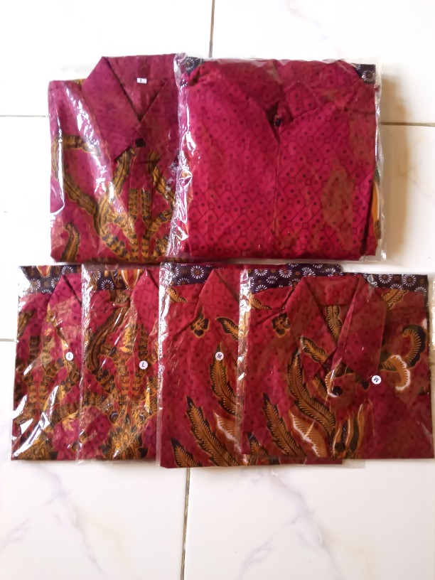 Batik Couple Keluarga Sania Ruffle Ori Ndoro Jowi Dnt Motif Tarantula Merah