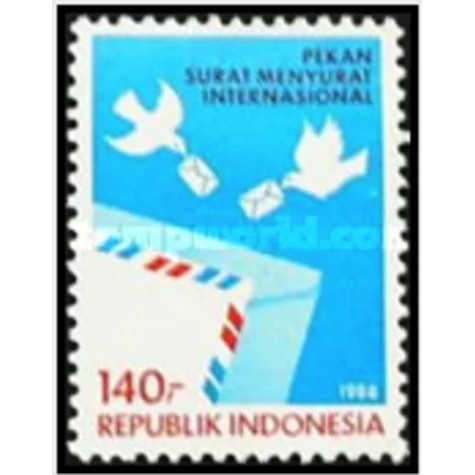 

Perangko Filateli D20 Indonesia MNH 1v 09.10.1988 International Correspondence Week