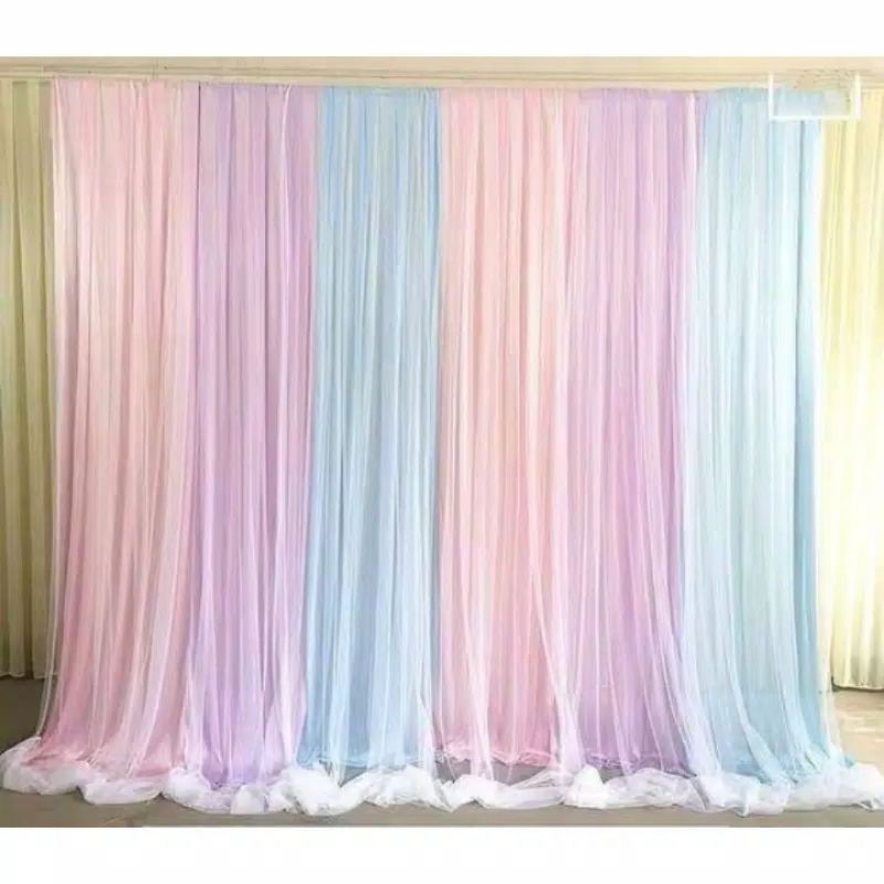 backdrop background dekorasi pesta Kombinasi warna