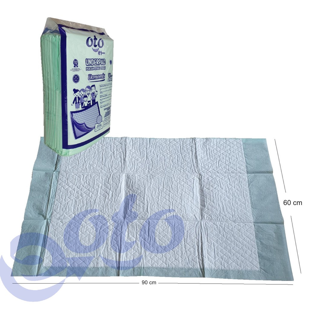 OTO Underpad Under pad Perlak Sekali Pakai Alas Pasien Menyerap Urine Darah isi 10 pcs