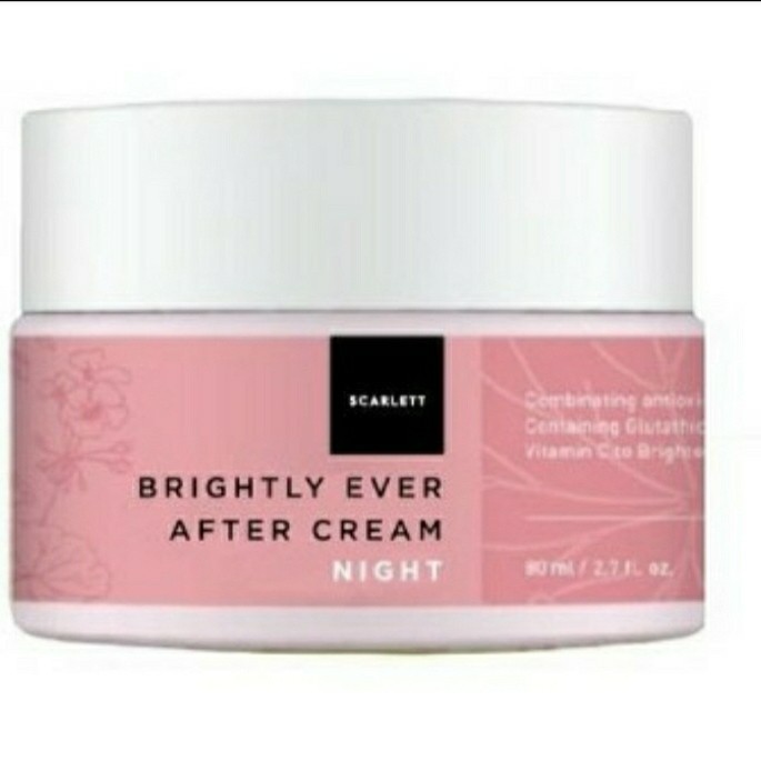 [ORI] KRIM MALAM MENCERAHKAN KULIT | Scarlett Whitening Brightly Ever After Cream Day And Night