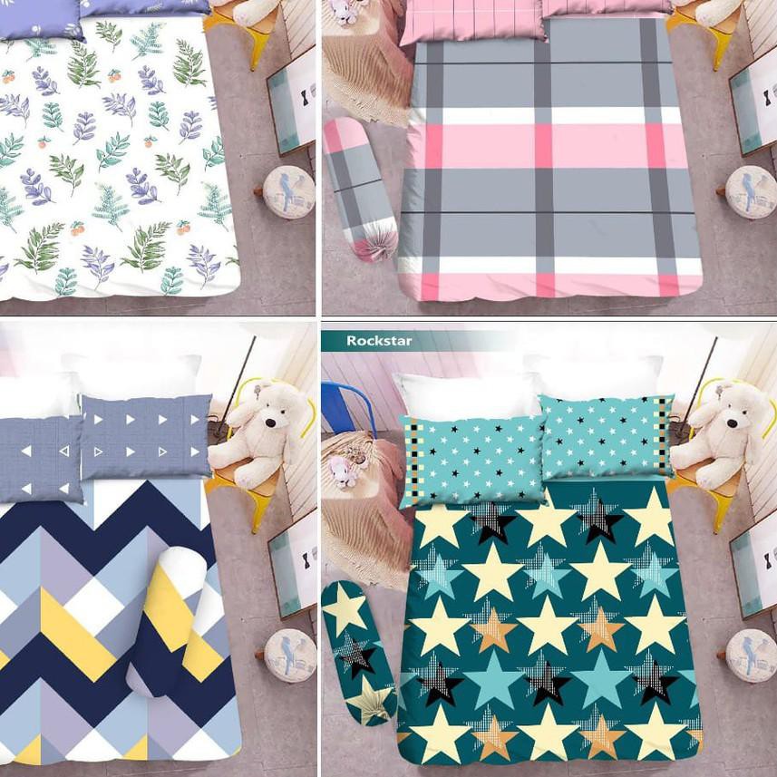 ● Sprei Vito Uk.180 x 200 & Uk.160 x 200 Motif Oakwood, Kimberly, Modelista, Giraffe,Lavender,Rockst