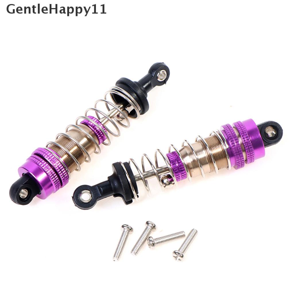 Gentlehappy 2PCs Shock Absorber Universal Depan &amp; Belakang Bahan Metal Untuk Wltoys 124019 144001 Mobil RC