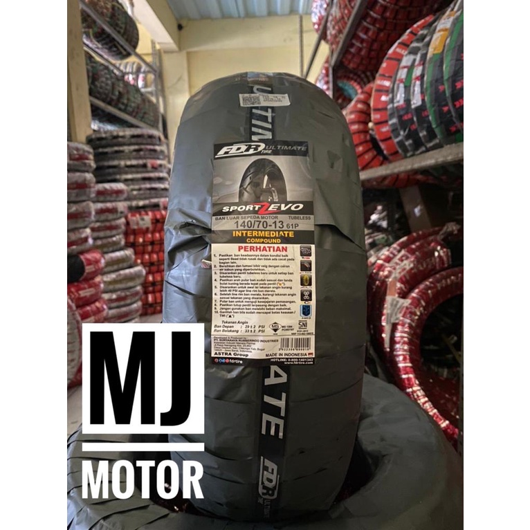Ban FDR 140/70 ring 13 Sport Zevo Tubeless untuk ban belakang NMAX ADV UKURAN LEBAR