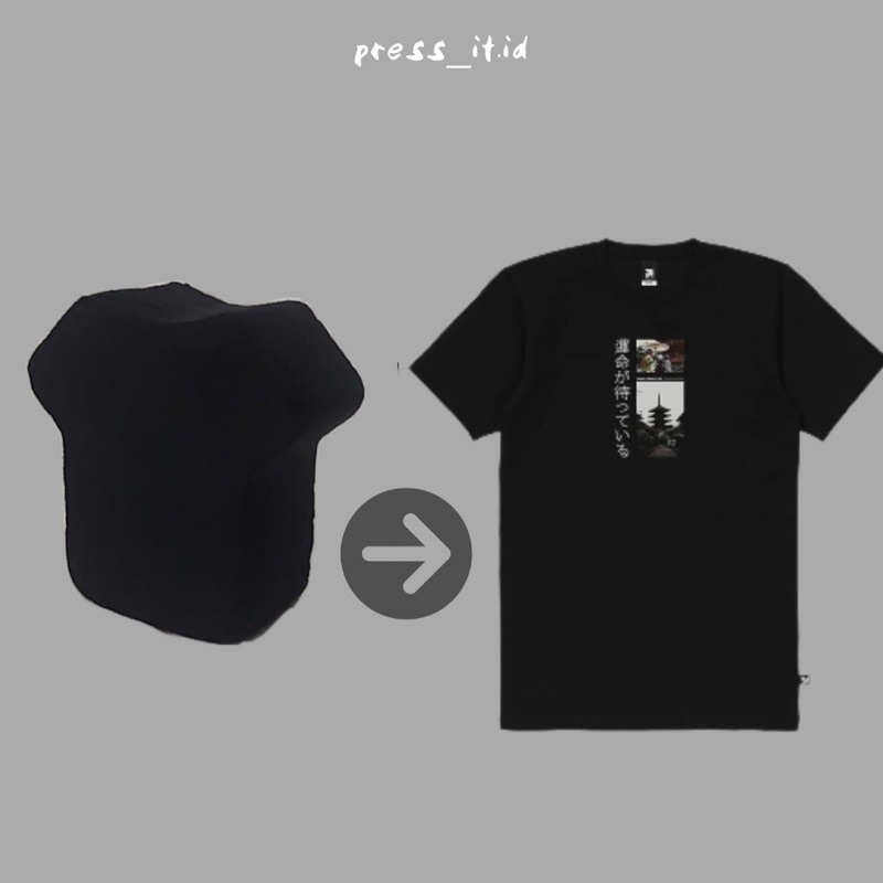 T-Shirt Cotton Compress Premium Takao Black