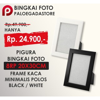 PIGURA BINGKAI  FOTO  FRAME KACA MINIMALIS  UKIR POLOS WARNA 