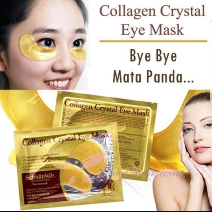 Masker Mata Panda Collagen Emas Crystal Eye Gold Mask Penghilang Hitam Kantung Mata Perawatan Muka